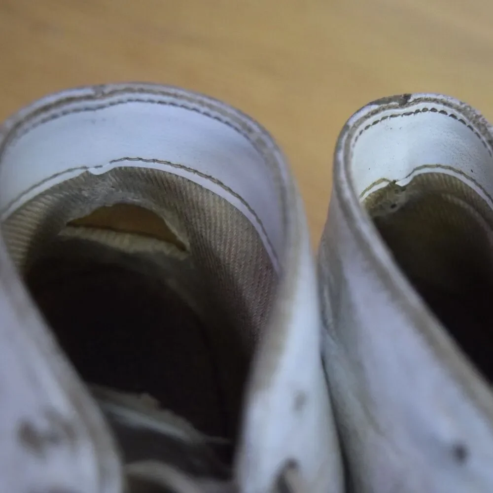 Vintage 1930s-40s Childrens Shoes Cracked Patina Rustic Farmhouse Baby Decor
